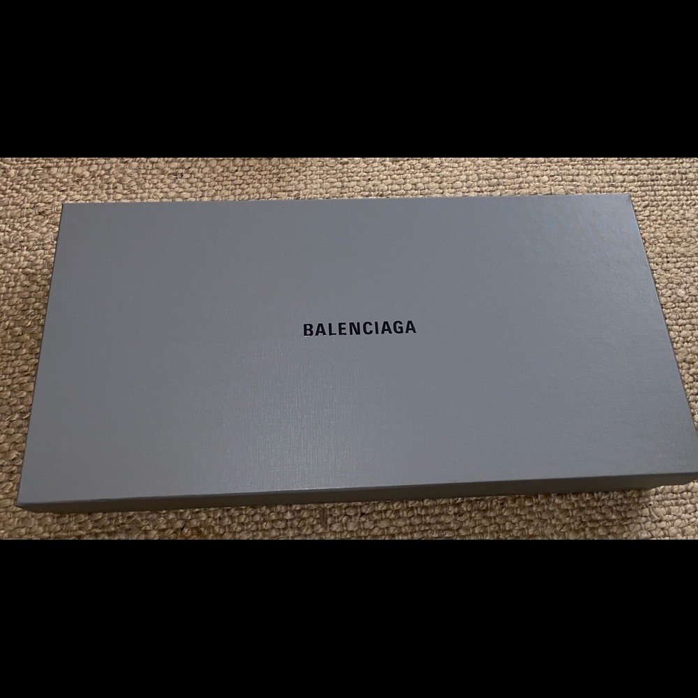 Balenciaga Brown/red knee-high healed boots